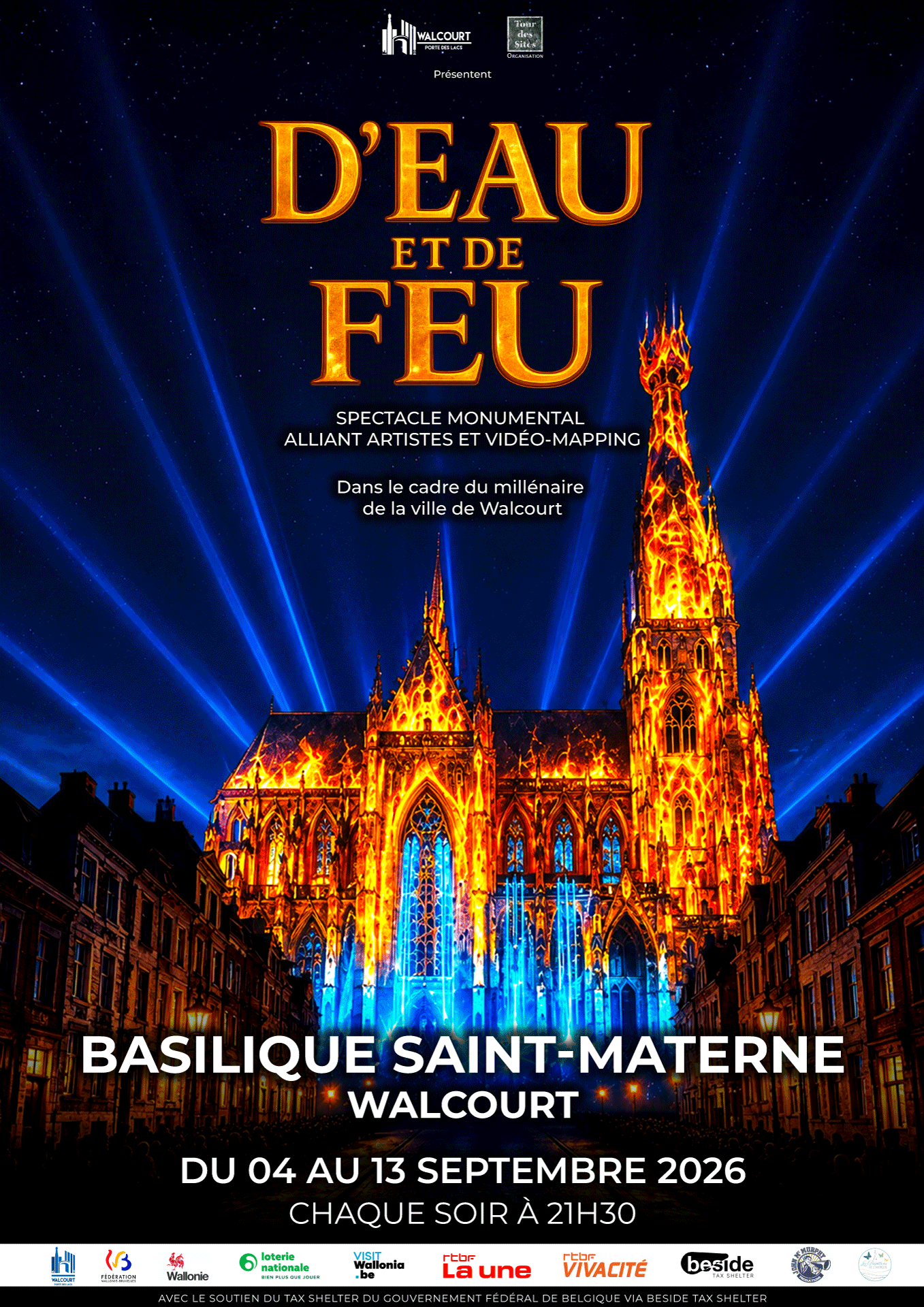 Walcourt&nbsp;Saint-L�ger (Lux.)&nbsp;Spectacle&nbsp;Autre&nbsp;D eau et de feu spectacle monumental
